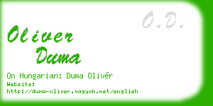 oliver duma business card